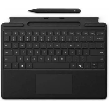 Tastatūras vāciņš Microsoft Surface Pro 10 ar CoPilot pogu un Slim Pen 2 atbalstu — Melns