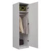 Garderobe Top e Shop SD-50 BI ar 5 plauktiem, 1 durvīm, balts rāmis