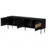 TV skapis cama meble INSERTO 3D1W 190x40x62 cm melns ar LED