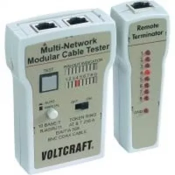 Voltcraft CT-2 kabeļu testeris BNC, RJ-11 un RJ-45 savienotājiem (TCT-141)