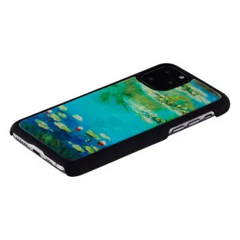 iKins viedtālruņa maciņš iPhone 11 Pro — ūdensrožu dizains, melns