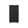 Montāžas skapis 19 inch 27U 600x800 melns, perforētas durvis ar LCD (plakanā iepakojumā)
