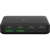 GOOBAY daudzportu USB-C PD GaN galda lādētājs 65 W, melns