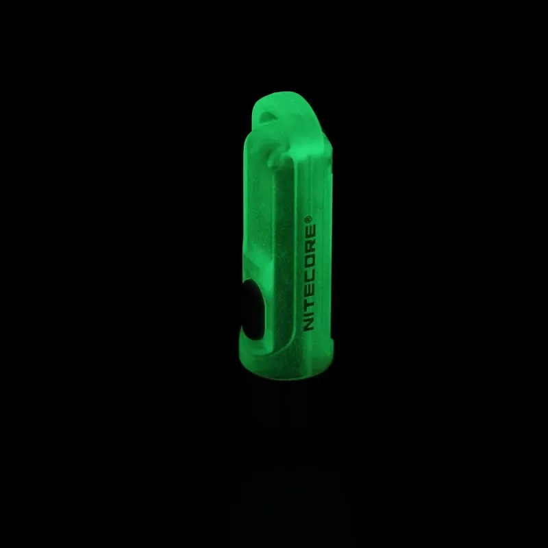 Atslēgu piekariņa lukturītis Nitecore TIKI GITD Grey — USB uzlādējams, 1 lm, 55 mm, 12 g, IP66