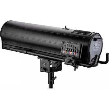 Prožektors EUROLITE LED SL-1000 MFZ DMX ar transporta kastīti — LED kustīga galva, DMX vadība, motorizēts tālummaiņas objektīvs