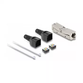 DeLOCK RJ45 savienotājs LSA-LSA Cat.6A bezinstrumentu melns