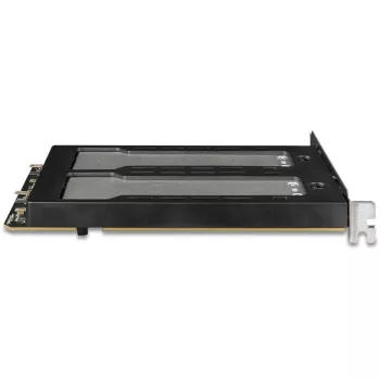 Mobilais M.2 NVMe plauktiņš RAIDSONIC ToughArmor MB842MP-B — 2 izņemami sloti, PCIe 4.0 x16