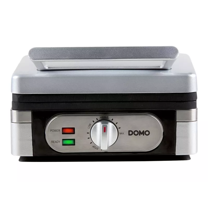Vafeļu gatavotājs Domo DO 9047 W, 2 vafeles, 1400 W, sudraba
