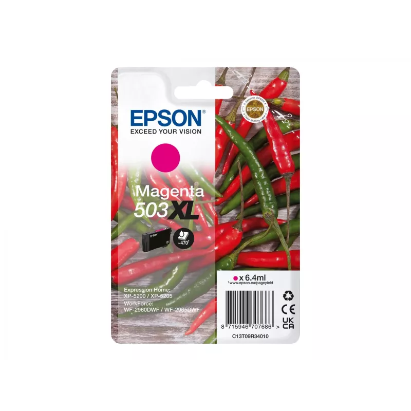 Epson 503XL oriģinālā tintes kasetne, 1 gab., augstas ietilpības (XL), magenta