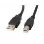 Lanberg CA-USBA-11CC-0010-BK USB kabelis 1 m 2.0 USB B Melns