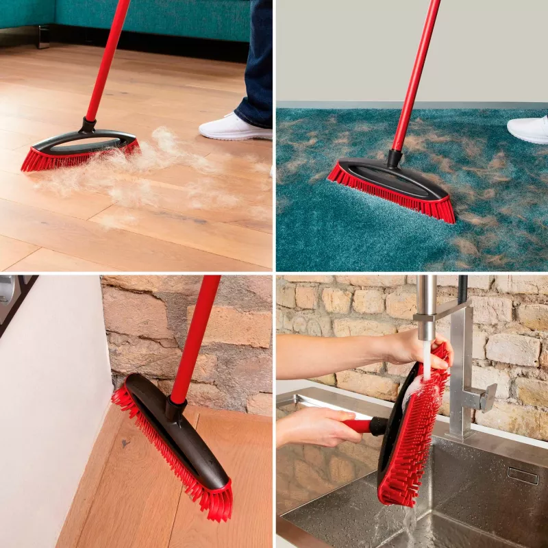Slota VILEDA Pet Pro ALWAYS CLEAN ar ergonomisku sarkanu rokturi, viegla konstrukcija