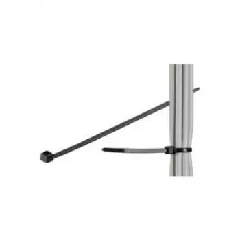 MicroConnect CABLETIE5 kabeļu saite Kāpņu tipa kabeļu saite Melna 100 gab.