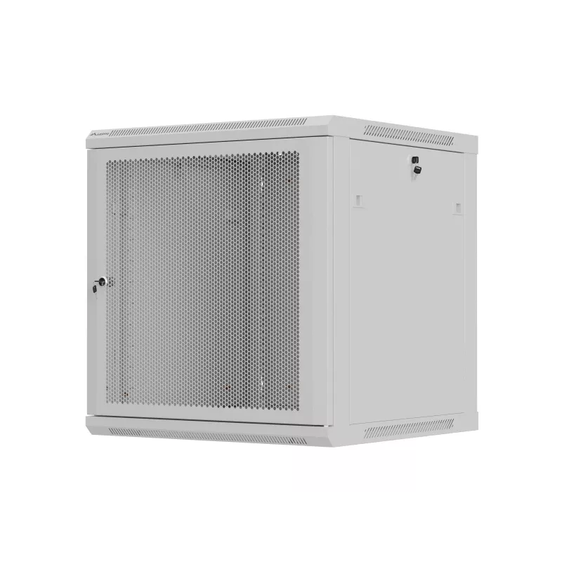 Sienas stiprinājuma servera skapis 19 inch 12U 600x600 mm pelēks Lanberg WF01