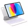 Folio maciņš ar Bluetooth tastatūru Inateck KB09119-10 Apple iPad 11 collu (27,9 cm) – balts, 500 mAh akumulators