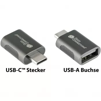 Good Connections USB-AD302 Adapteris USB 3.2 Gen.1 (3.0) C ligzda uz USB-A spraudni, cinkots metāla korpuss