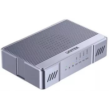 Unitek M.2 Korpusa 2x 20 Gb/s ar RAID0/RAID1 un Disku Klonēšanu