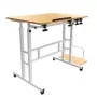 Maclean MC-124 W mobilais laptopa galds, balts, 80x60 cm, 50 kg, augstums 67-115 cm