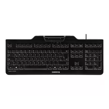CHERRY KC 1000 SC tastatūra USB QWERTZ Šveices izkārtojums Melna