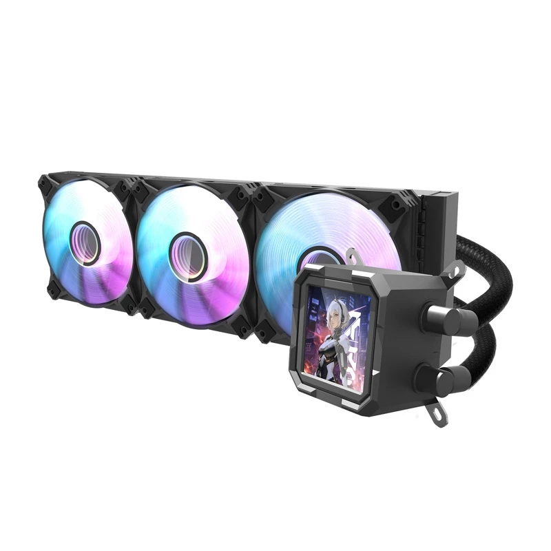 Darkflash DV360S CPU ūdens dzesētājs 360mm radiators, RGB apgaismojums, melns