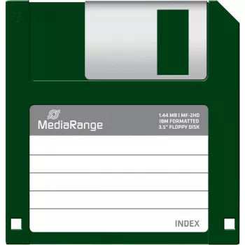 Disketes MediaRange MR200 3.5 collu 1.44 MB 10 gab. komplekts, sarkanas un dzeltenas