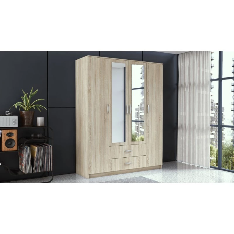 Skapis Topeshop ROMANA 160 SON 11 plaukti 4 durvis Ozols