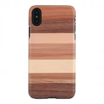 Aizsargmaciņš iPhone X/XS — melns, koks un polikarbonāts