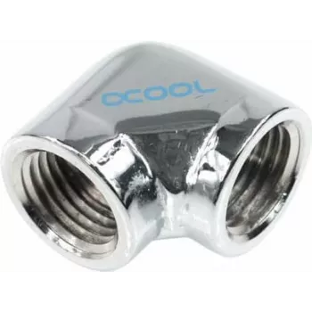 Alphacool HF L-veidotājs G1/4 iekšējā vītne uz G1/4 iekšējā vītne - Hroms (17041)