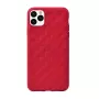 Soft case Devia Woven2 iPhone 11 Pro, austs tekstūras aizsargmaciņš, sarkans