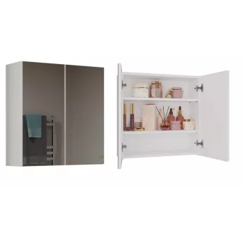 Topeshop POLA 2DL BIEL vannas istabas glabāšanas skapis, balts