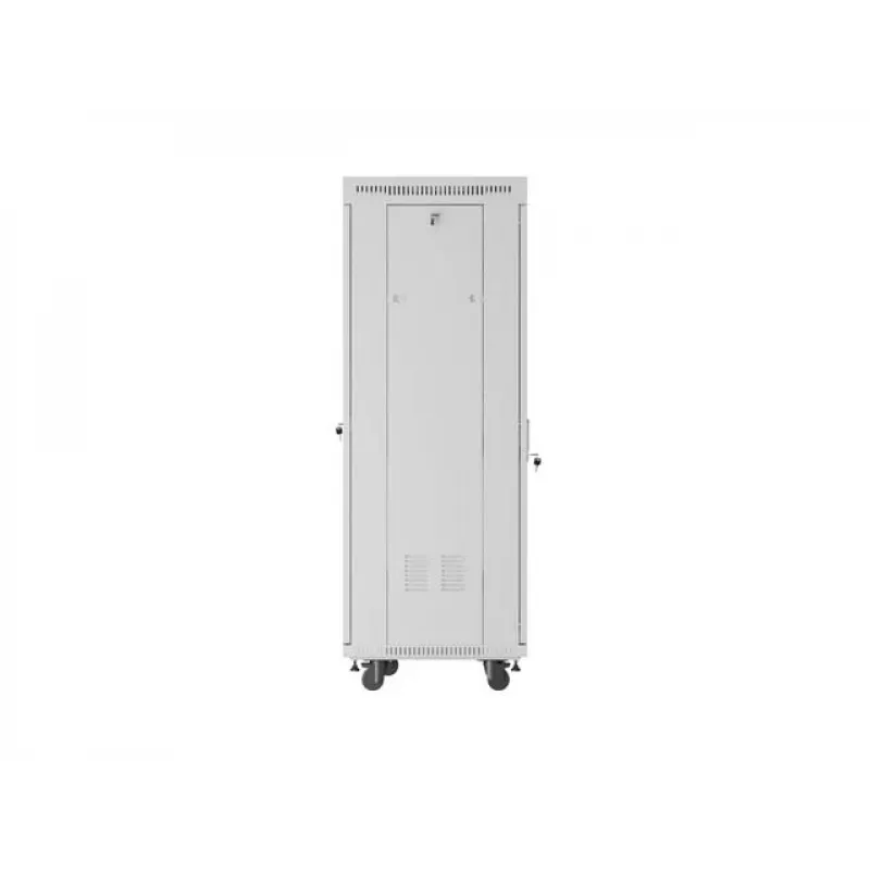 LANBERG 19 collu 32U stāvošais skapis 600×600 mm pelēks ar perforētām durvīm un LCD (plakanā iepakojumā)