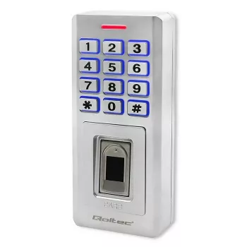 Pirkstu nospiedumu un RFID kodu slēdzene QOLTEC 52447 ar IP68 aizsardzību