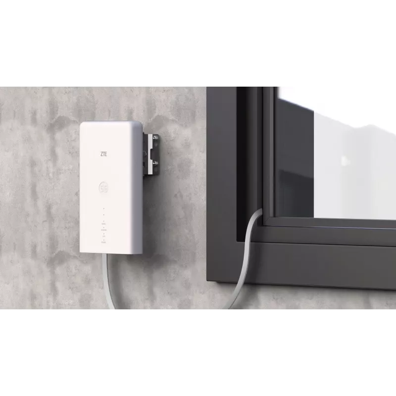 Wi-Fi maršrutētāja komplekts ZTE MC889 ar 5G LTE āra bloku, Wi-Fi 6, divu joslu 2.4/5 GHz, 160 MHz, 5x Gigabit porti, PoE, IP65 āra