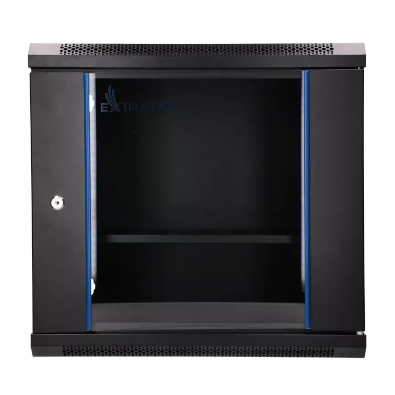 EXTRALINK LITE 9U 530x400 sienas skapis ar plauktu, melns