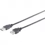 USB kabelis S/CONN 13-24045 USB 2.0 3 m Melns