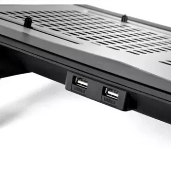 Dzesēšanas paliktnis klēpjdatoram THERMALTAKE CL-N002-PL12BL-A, 12 cm ventilators, alumīnijs un plastmasa, 390×277.5×49.3 mm, 1000–1300 RPM