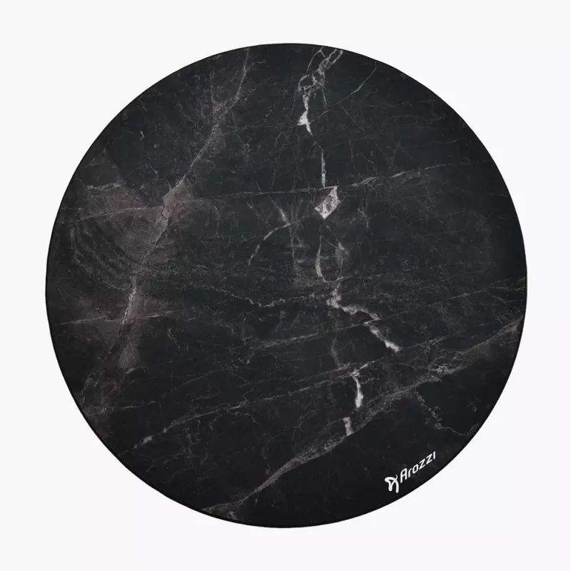 Arozzi Zona Apaļais Grīdas Paklājs Krēslam — Black Marble