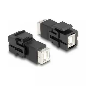 DeLOCK Keystone modulis USB 2.0 Type-B ligzda - USB 2.0 Type-B ligzda, melns