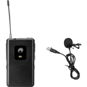 Lavaljē mikrofons Omnitronic UHF-E Series 828.6 MHz, saspraužams, omnidirekcionāls