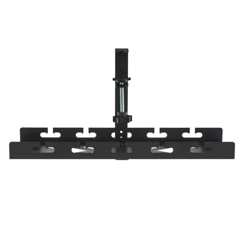 Maclean MC-105 B kabeļu organizators zem galda, tērauds/ABS, 400 mm, stiprinājums ar skavu galda virsmai 5–50 mm, maks. slodze 5 kg, melns