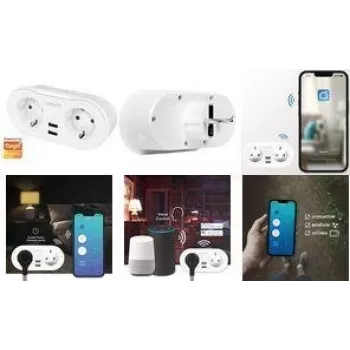 Viedā Wi‑Fi kontaktligzda LOGILINK SH0102, balta, 2 ligzdas
