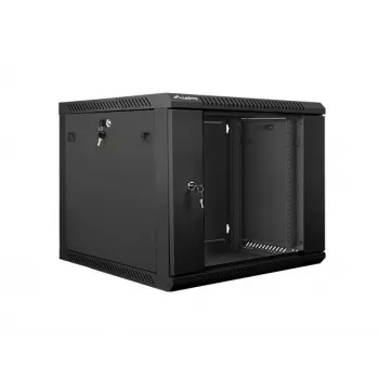 Sienas stiprinājuma statīvs LANBERG 9U 19 collu WF01-6609-10B, 600×600×507 mm, 60 kg, IP20, melns