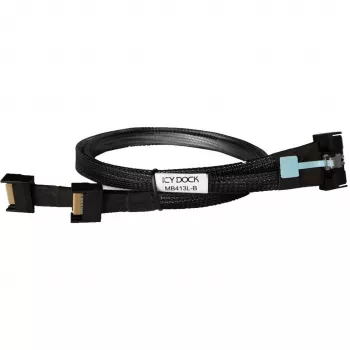 ICY BOX MB413L-B — adapteris MCIO 8i SFF-TA-1016 uz 2× MCIO 4i SFF-TA-1016