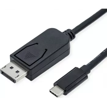 Video kabeļa adapteris ROLINE 11.04.5837 3m DisplayPort USB Type-C Melns