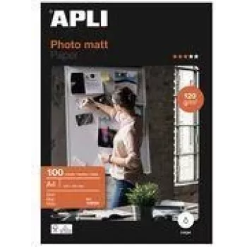 Foto Papīrs APLI 12626 A4 Balts Matēts 120 g/m² Inkjet