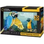 3D Puzle cubicfun Zilrīkles Ara, 88 gabali, modelis 306-DS1097H