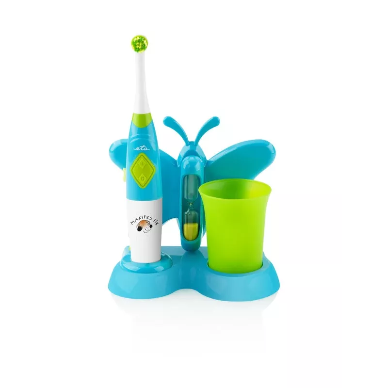 Bērnu rotējoši-oscilējoša zobu birste Eta Tooth Fairy 1294 90080 Zila Zaļa Balta