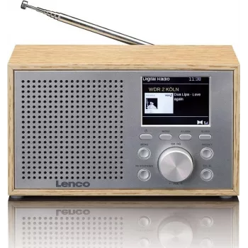 Galda DAB+/FM radio Lenco DAR-017 ar Bluetooth un koka korpusu