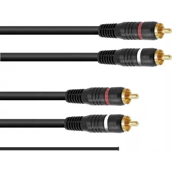 Cinch (RCA) kabelis Omnitronic 3020940N 2x2 iezemēts 1,5 m