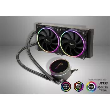 K Cooler Inter-Tech Argus Iceman LC-240 RGB šķidruma dzesēšanas sistēma procesoram