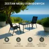 Extralink Black Forest dārza mēbeļu komplekts, Textilene divi krēsli + melns galds